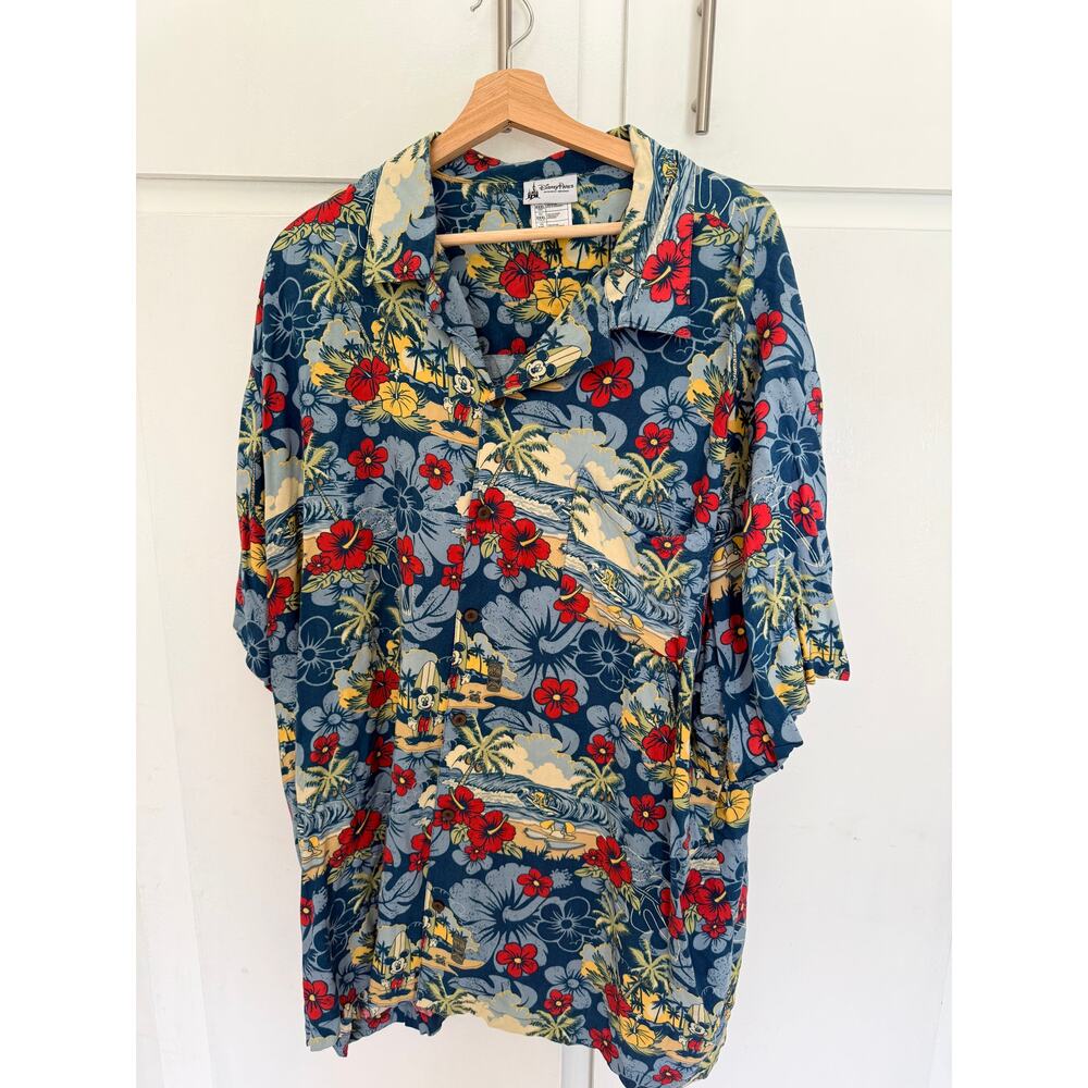 DISNEY PARKS MENS SHIRT Size XXL MICKEY MOUSE HAWAIIAN